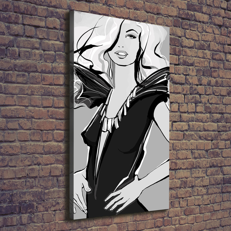 Fashion Illustration - Wrapped Canvas Print