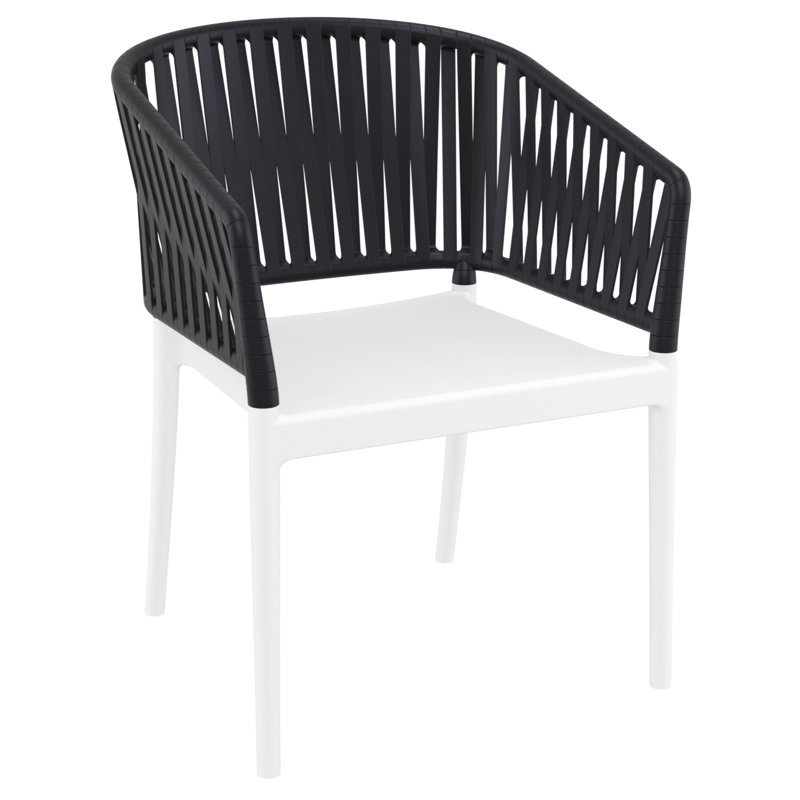 Chaise de salle à manger Newport, Noir / blanc