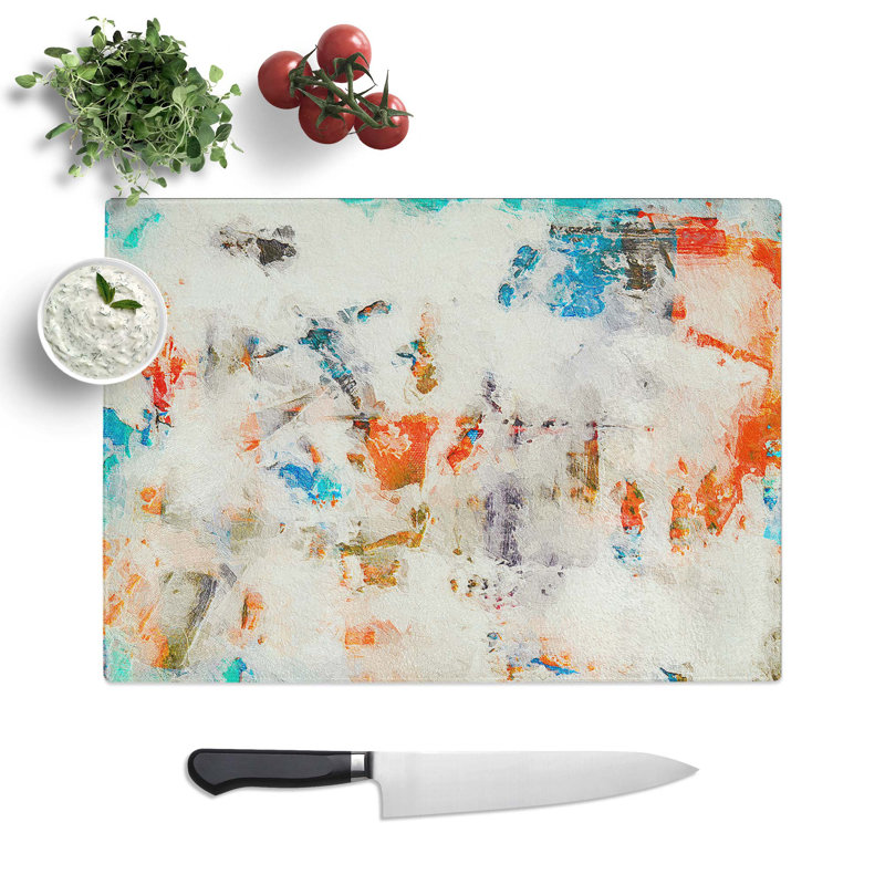Tempered Glass Art Painting Vol.129 Chopping Board, 39 cm W x 28.5 cm L