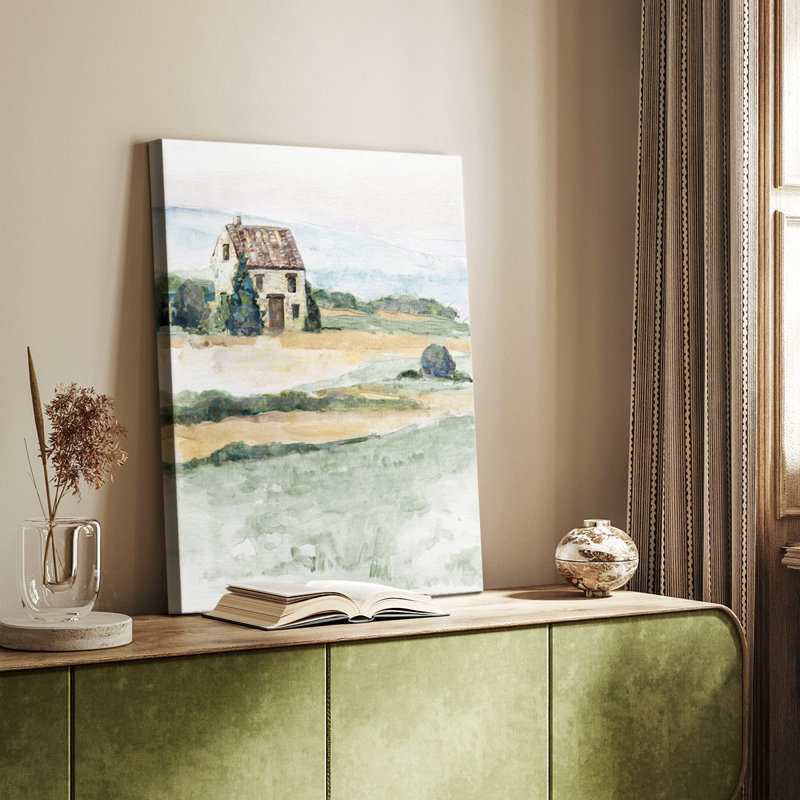 Sur la campagne I - galerie sur mesure enveloppée Cavas, H 12 po x l 8 po