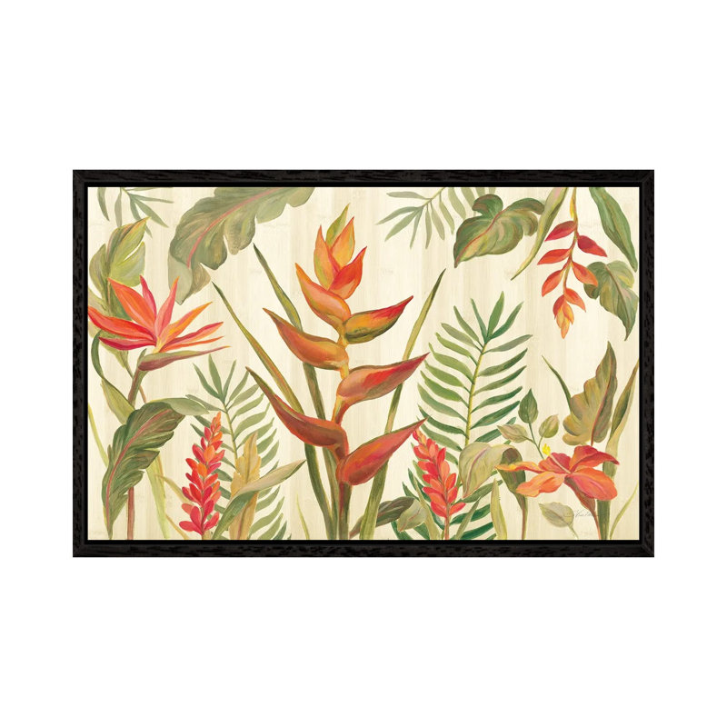 Tropical Garden VII by Silvia Vassileva - Gallery-Wrapped Canvas Giclée on Canvas, Black Floater Framed