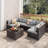 7-Person Wicker Patio Seating Group with Cushions-1066037670
