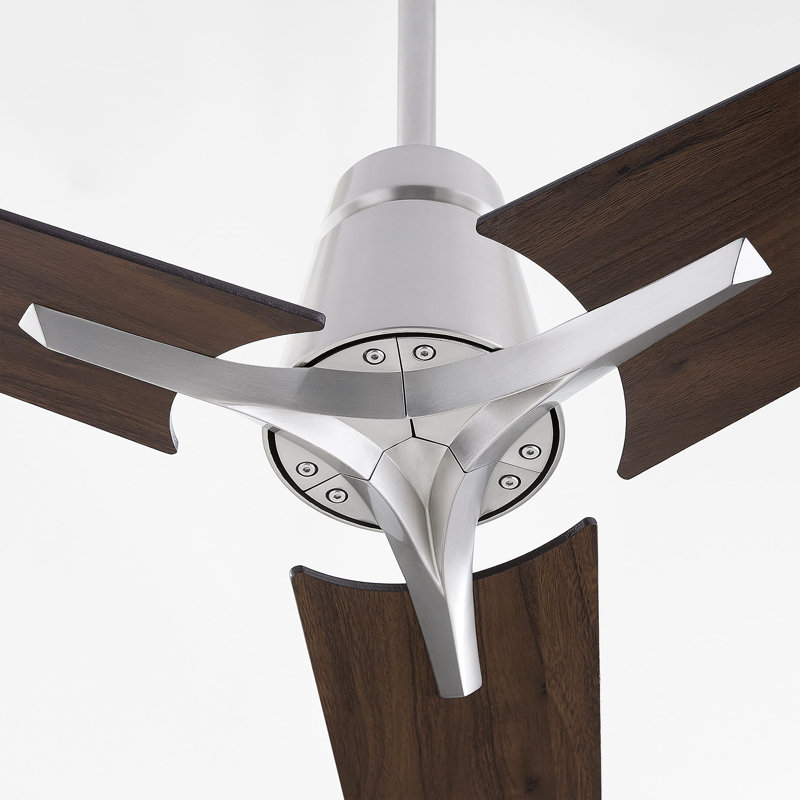 Halcyon 56” 3BLD FAN – AGB, Nickel with Medium Wood Blades