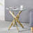 Babb Glass Cross Legs End Table-339584615