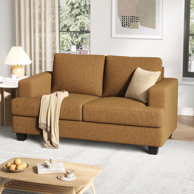 63" 2-Seater Upholstered Square Arm Sofa