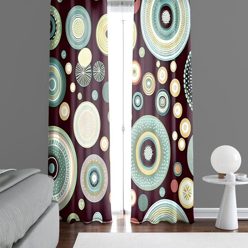 Danut Semi Sheer Curtain Pair, 40" W x 52" L