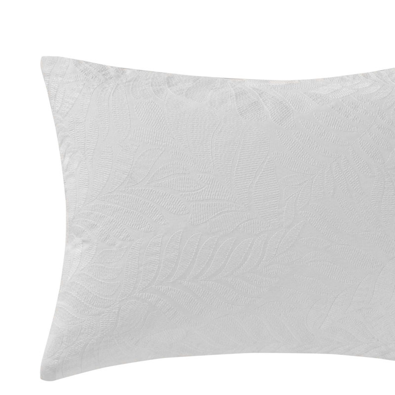 Pillow Cover & Insert, 15"H x 20"W, White Floral, Rectangular