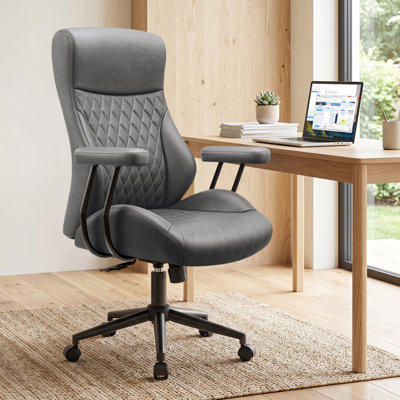 Mid-century Modern 27"W Tilting Ergonomic Office Chair