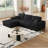 114.5'Modern Corduroy Modular foam Sofa, Recliner Seat reversible Sofa, 2-in-1 Sofa with Recliner and L-Shaped Sofa Combination with Three Cushion Neck Pillow Combination and Two Throw Pillows-260976613