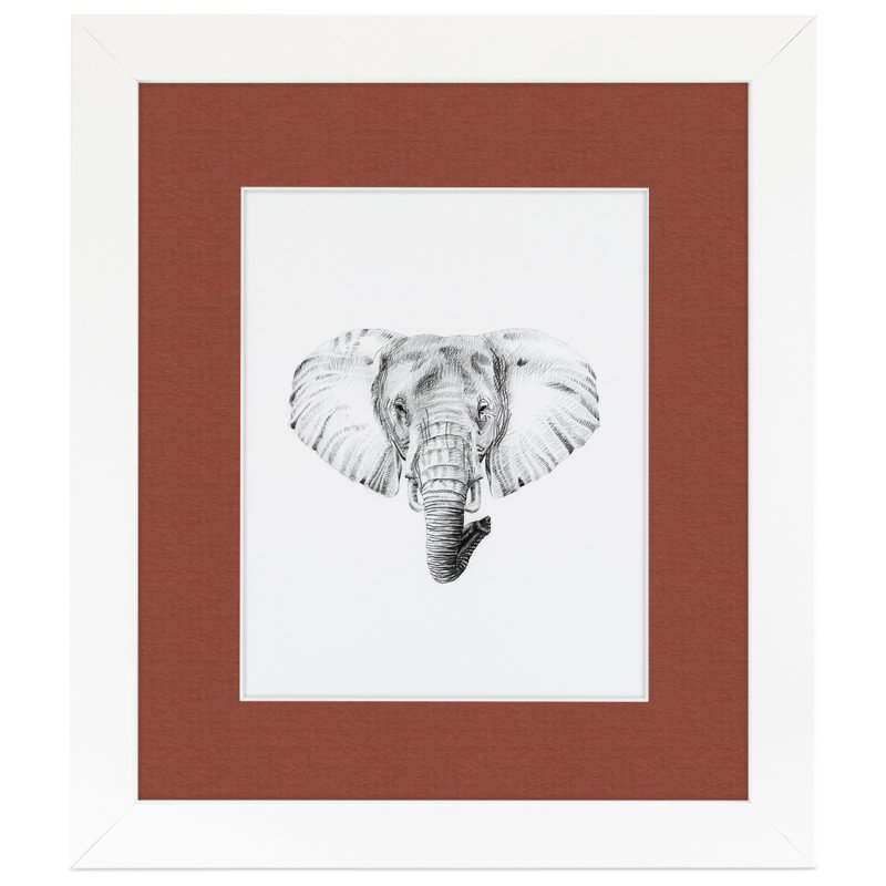 Matte Picture Frame with Mat, Cognac