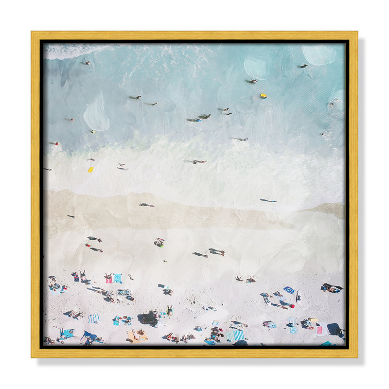 «Beaching Out II» par Milli Villa, H 13,5 po x l 13,5 po, Doré