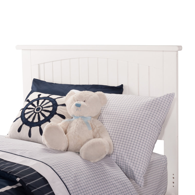 Odalys Solid Wood Platform Bed, Twin, White