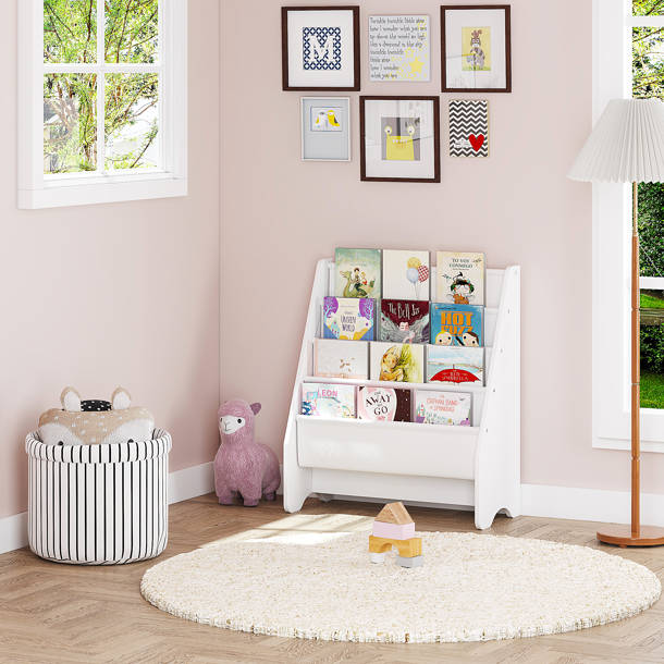 Tidy Books 4 Compartment Solid + Manufactured Wood Book Display ...