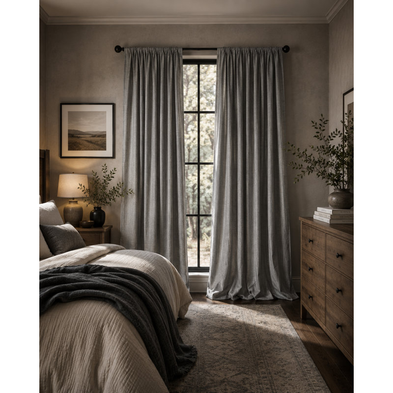 Beldon Blackout Curtain Single Panel, 54" x 84", Gray
