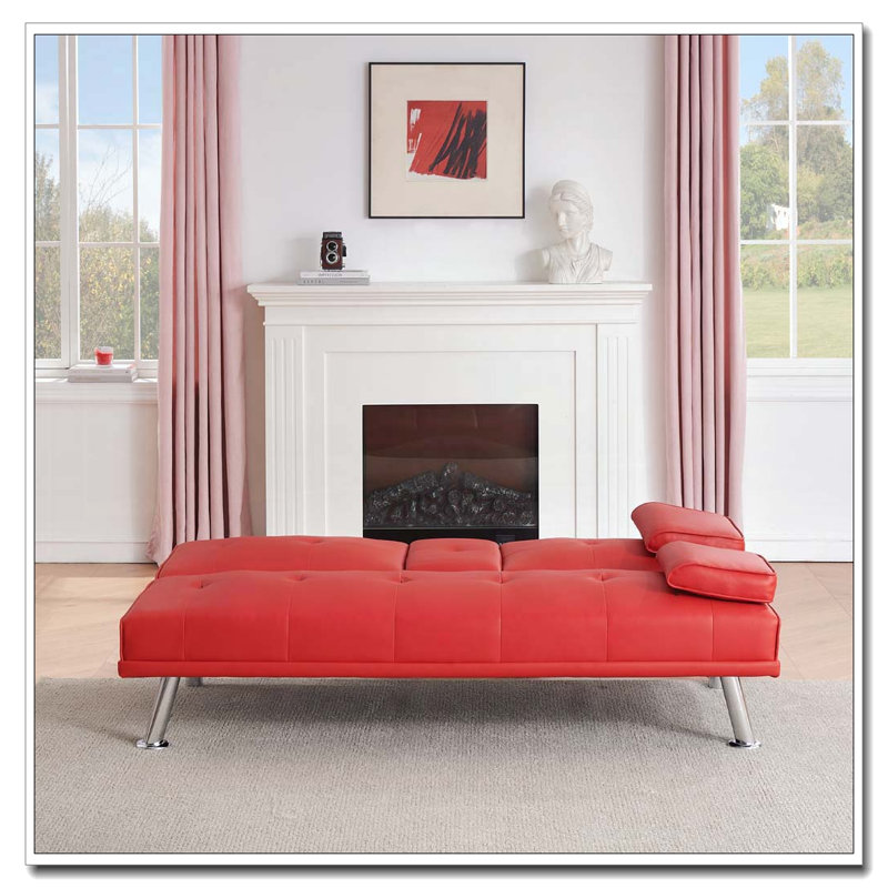Canapé-lit double 67 po, Rouge