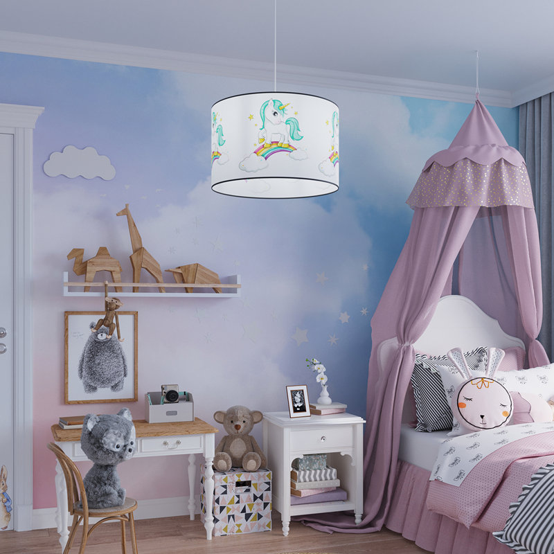 1 - Light White Pendant, 28cm H x 33cm W x 33cm D