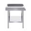 Table de travail en acier inoxydable, table de préparation commerciale 24 x 28 x 26 po