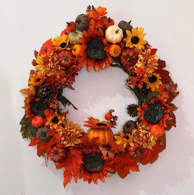 Fall Harvest Pumpkin Wreath