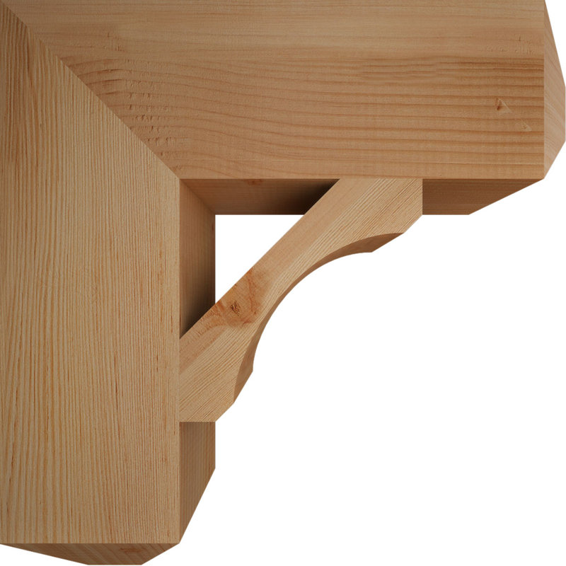H Support en bois / corbeau, Douglas (lisse), H 20 po x l 5,5 po x P 20 po