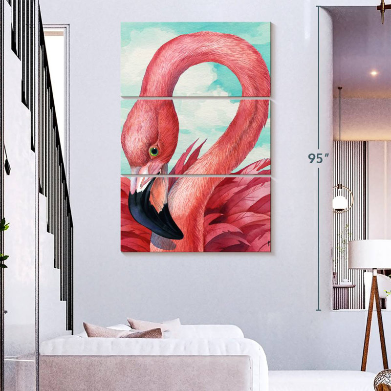 Brampt Fab Flamingo, 74" H x 48" W