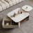Microcrystalline stone square coffee table
