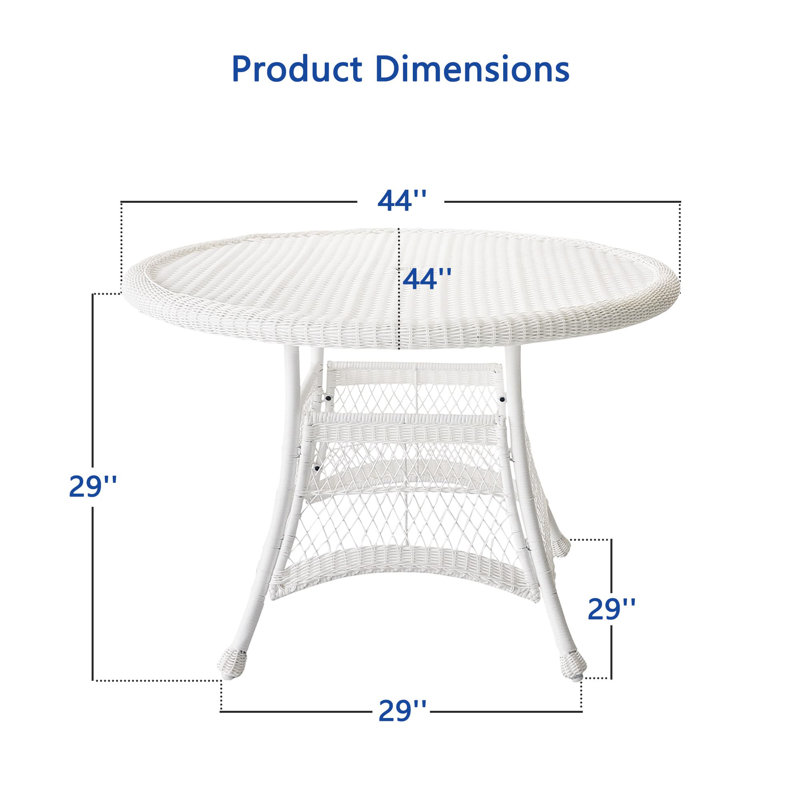 Ensemble de salle à manger 44,5 po, Blanc, Pas de coussin
