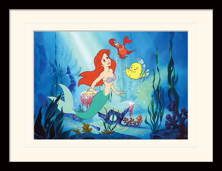 Little Mermaid Ariel Framed Vintage Advertisement