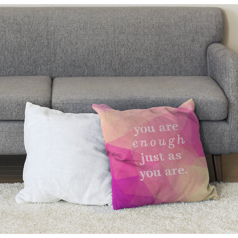 Coussin de sol en pierre précieuse you are so, Diamant rose, H 36 po x l 36 po