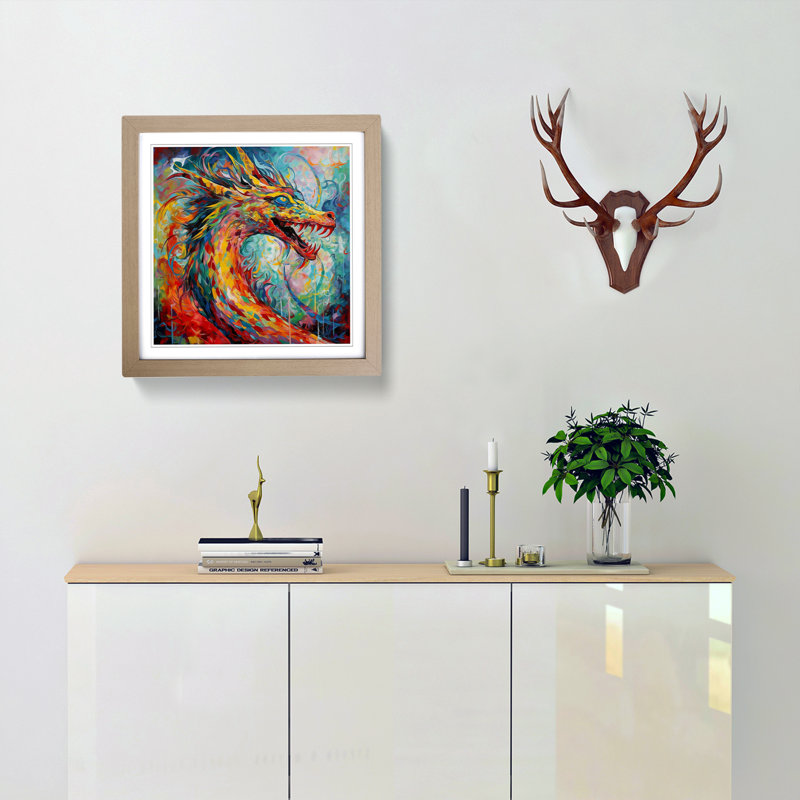 Single Picture Frame Print on Wood, Oak