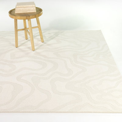 Varga Cream Organic Modern Area Rug