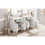 Meuble-lavabo moderne de 48 pouces avec lavabo en céramique, portes à fermeture en douceur, tiroir rabattable, tablettes de porte à double couche, solution de rangement élégante-146098681-146098682