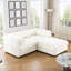 Eliezer 2-Seater Chenille Sectional Sofa with Ottoman-1477551618