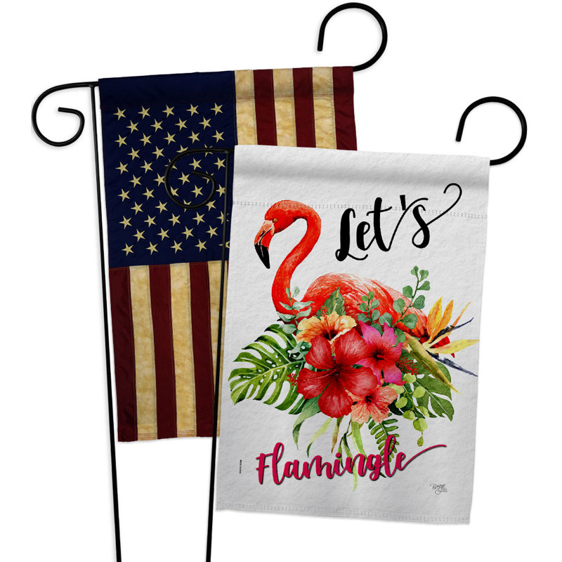 Drapeau de jardin en polyester 2 côtés 18,5 x 13 po