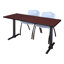 Neyland Cain T-Base Training Table and 2 Stacking Chairs-32520324-32520329-32520330