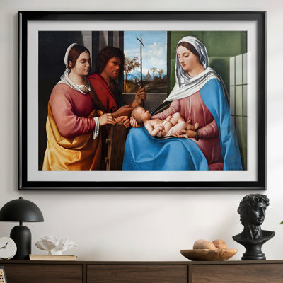 The Holy Family (The Benson Holy Family)-Giorgione-Framed Print with Mat and glass-c. 1500