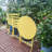 3 Piece Patio Bistro Set Of Foldable Round Table And Chairs, Yellow