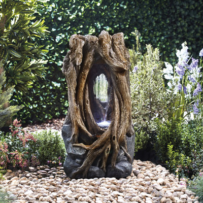 Dawesville Outdoor Weather Resistant Waterfall Fountain with Lights