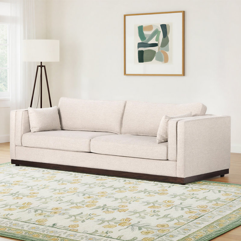Dinah Upholstered 108'' Sofa, Nova Taupe 100% Polyester