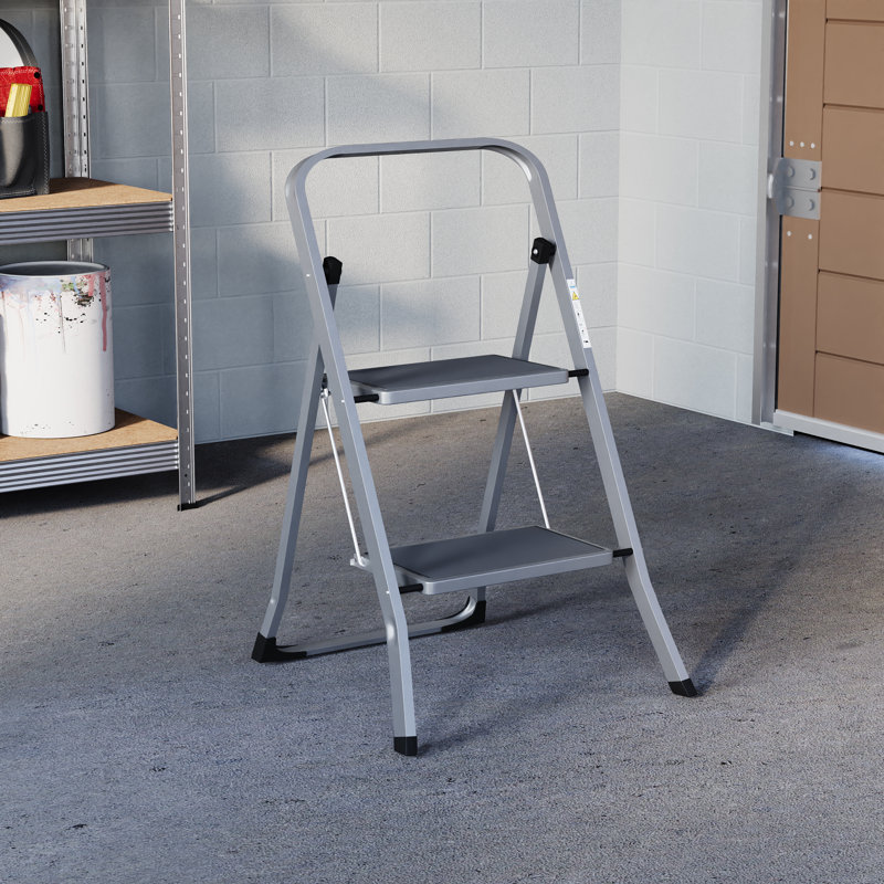 2 - Step Steel Lightweight Folding, Grey
