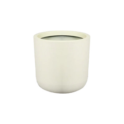 Medium White Matte PVC Planter – Lightweight Pot For Indoor Plants, Modern Minimalist Home & Office Decor