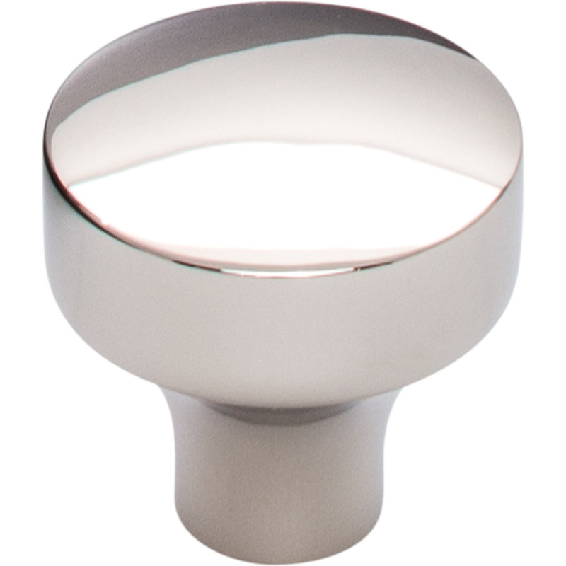 Polished Nickel Round Mushroom Cabinet Knob with Mounting Hardware