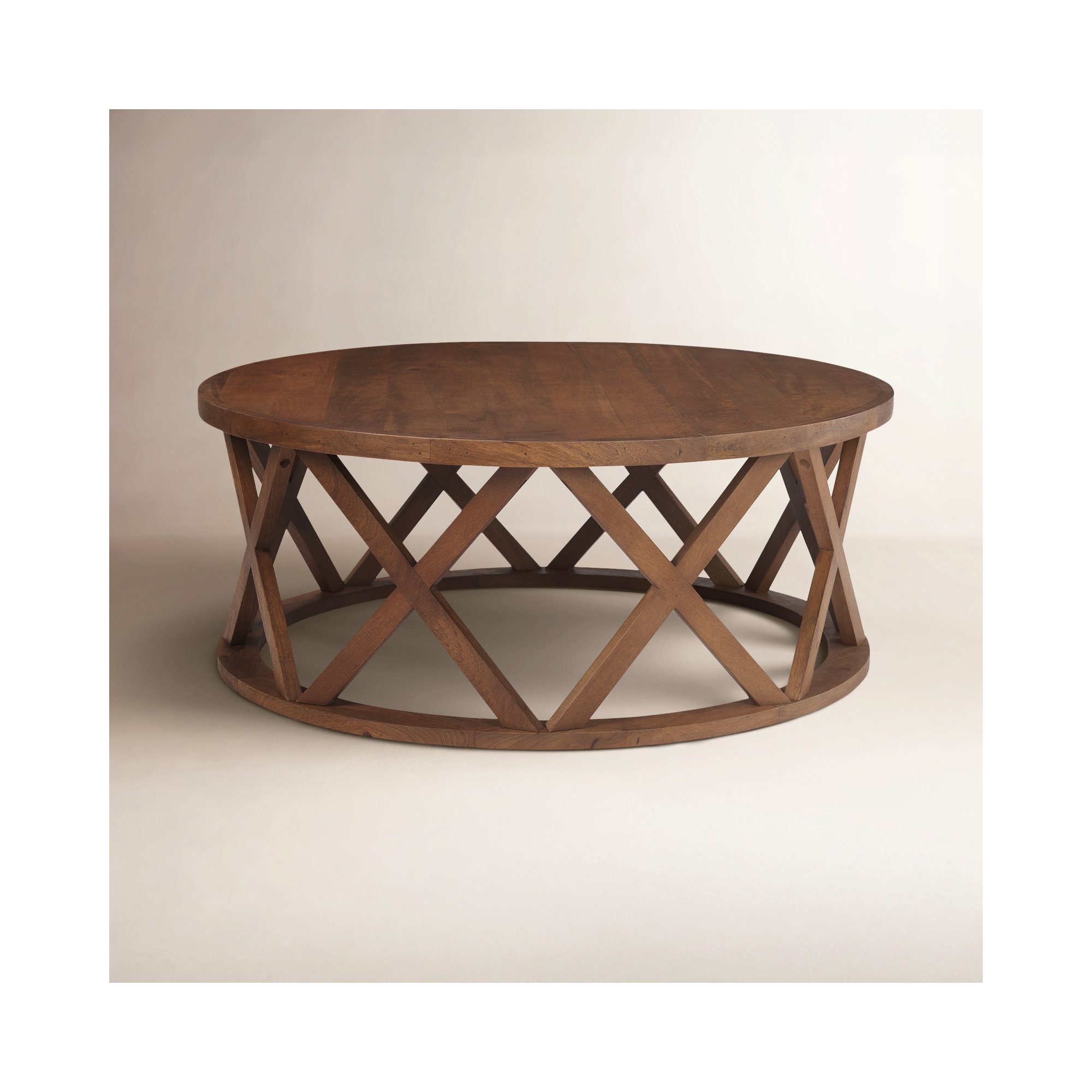 Royale Solid Wood Coffee Table, Medium Brown