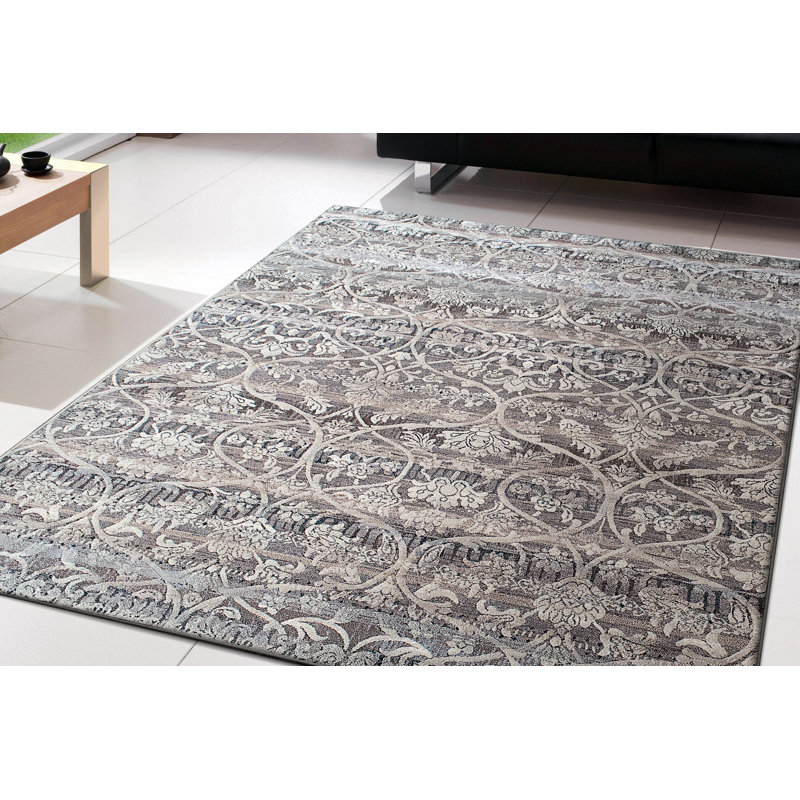 Steelville Floral Indoor Rug, Rectangle 5'3" x 7'7"