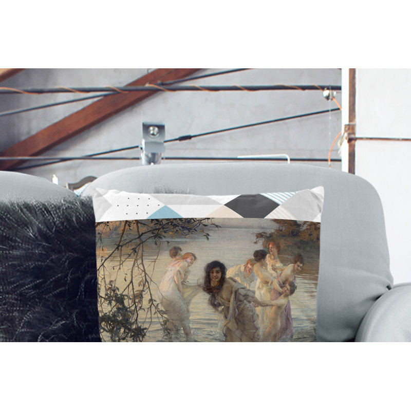 The Nymphs Square Throw Cushion, 55cm H x 55cm W x 20cm D