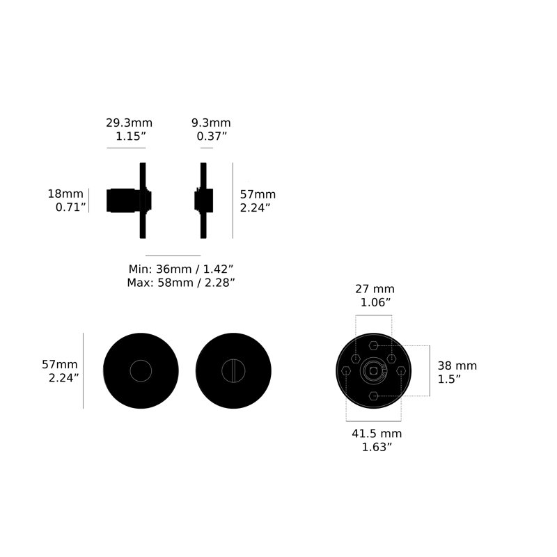 Thumbturn Lock / Linear , Steel