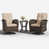Coussin beige / structure brune