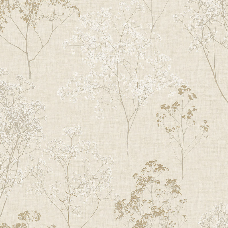 Rouleau de papier peint 33 pi x 20,5 po reine anne dentelle Cranbrook, Beige