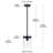 Levona 1-Light Pendant Light with Seed Glass for Kitchen Island (Matte Black Finish)-308024907