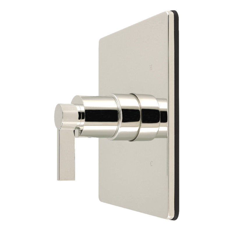 Kingston Brass NuvoFusion Single-Handle Pressure Balanced Tub and Shower Faucet Valve and Trim Kit, Polished Nickel