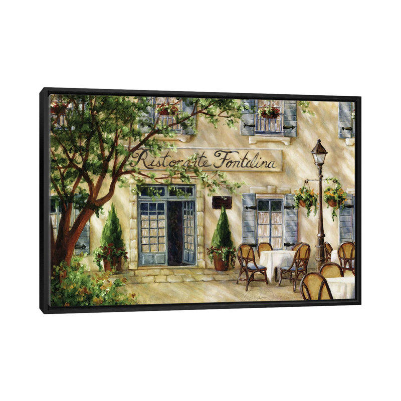 Cafe VII by Malenda Trick - Print on Canvas, Black Framed, 66.04 cm H x 45.72 cm W